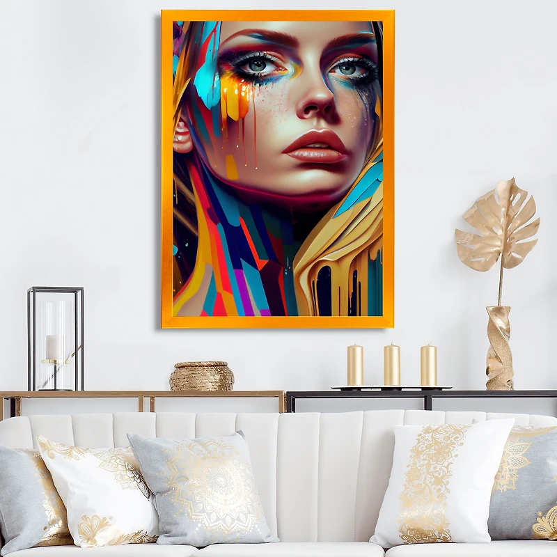 Vibrant Creative Woman Portrait VI Wall Art