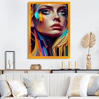 Vibrant Creative Woman Portrait VI Wall Art