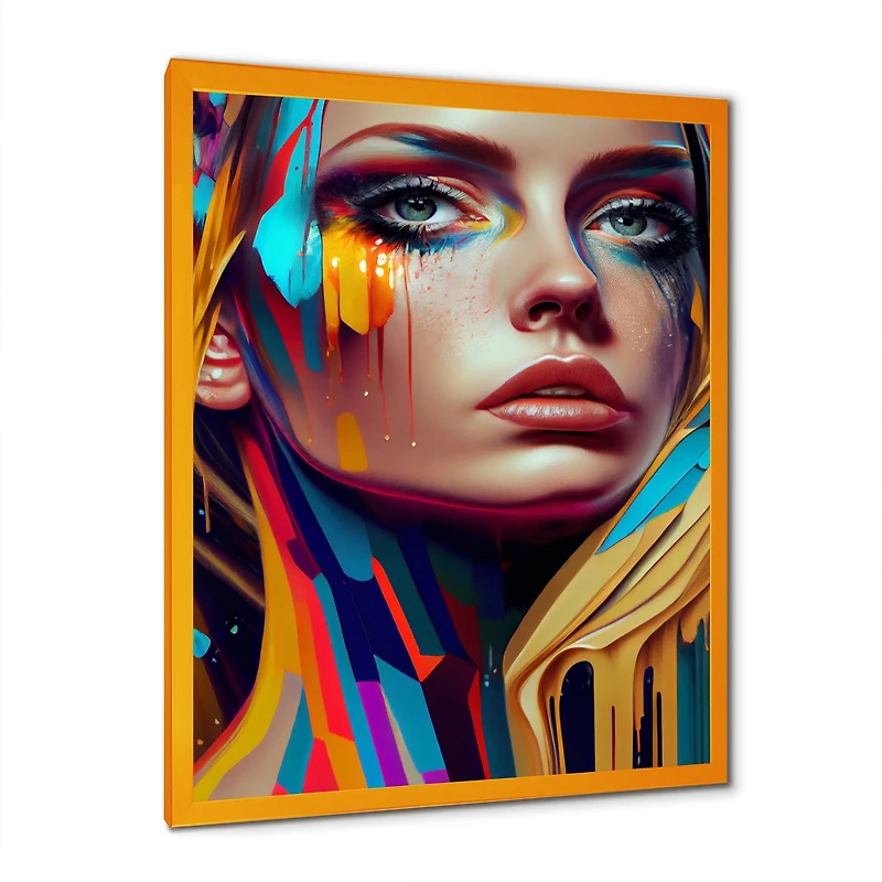 Vibrant Creative Woman Portrait VI Wall Art