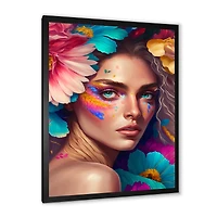 Floral Woman Portrait Wall Art