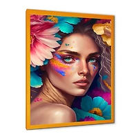 Floral Woman Portrait Wall Art