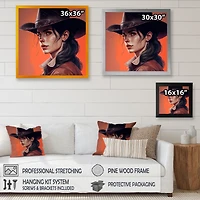 Western Cow Girl Wall Art
