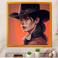 Western Cow Girl Wall Art