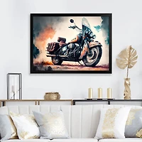 Motorcycle Parked The Desert I Wall Art