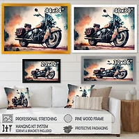 Motorcycle Parked The Desert I Wall Art