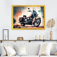 Motorcycle Parked The Desert I Wall Art