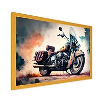 Motorcycle Parked The Desert I Wall Art