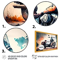 Motorcycle Parked The Desert I Wall Art