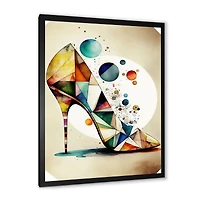 Retro Art Deco High Heel Shoe X Wall
