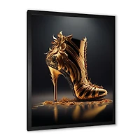 Golden Mechanic High Heel Wall Art