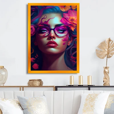 Woman With Blue Hair Wall Art