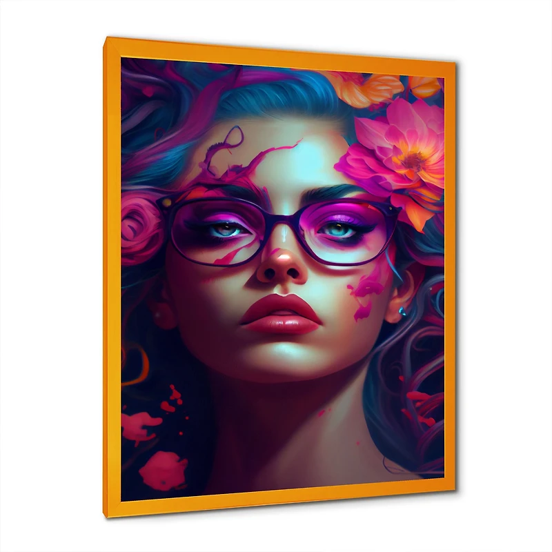 Woman With Blue Hair Wall Art