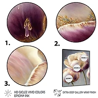 Cream And Purple Tulip Wall Art