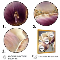 Cream And Purple Tulip Wall Art