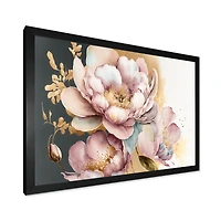Pink And Gold Orchid Flower Wall Art