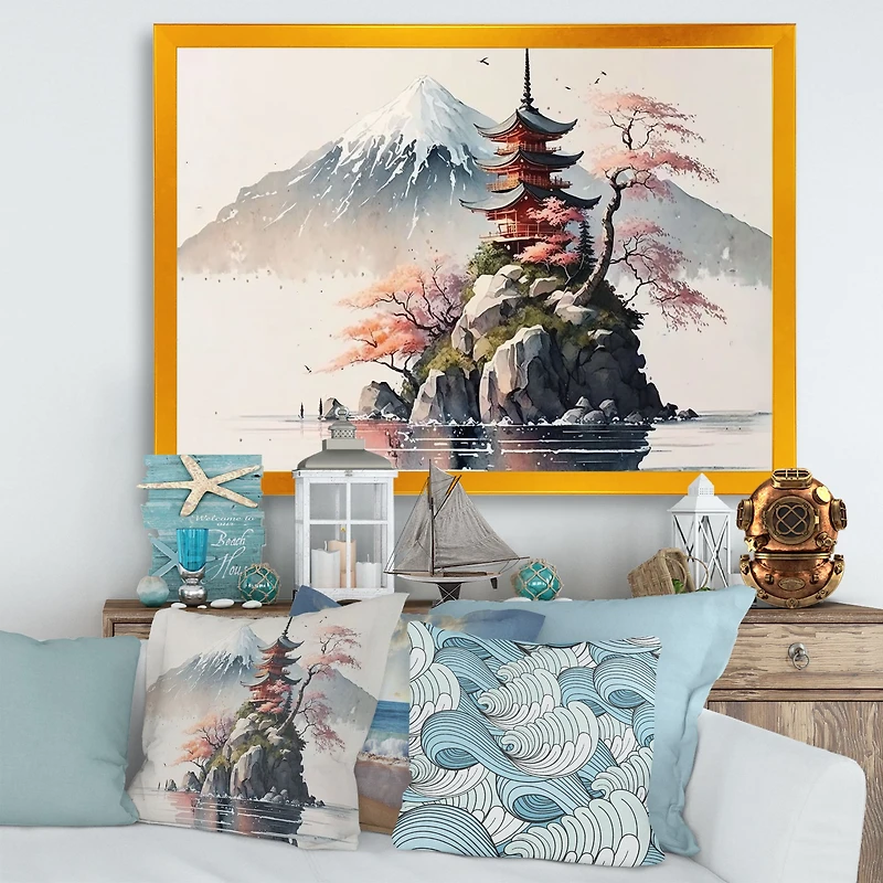 Japanese Landscape Watercolor I Wall Art