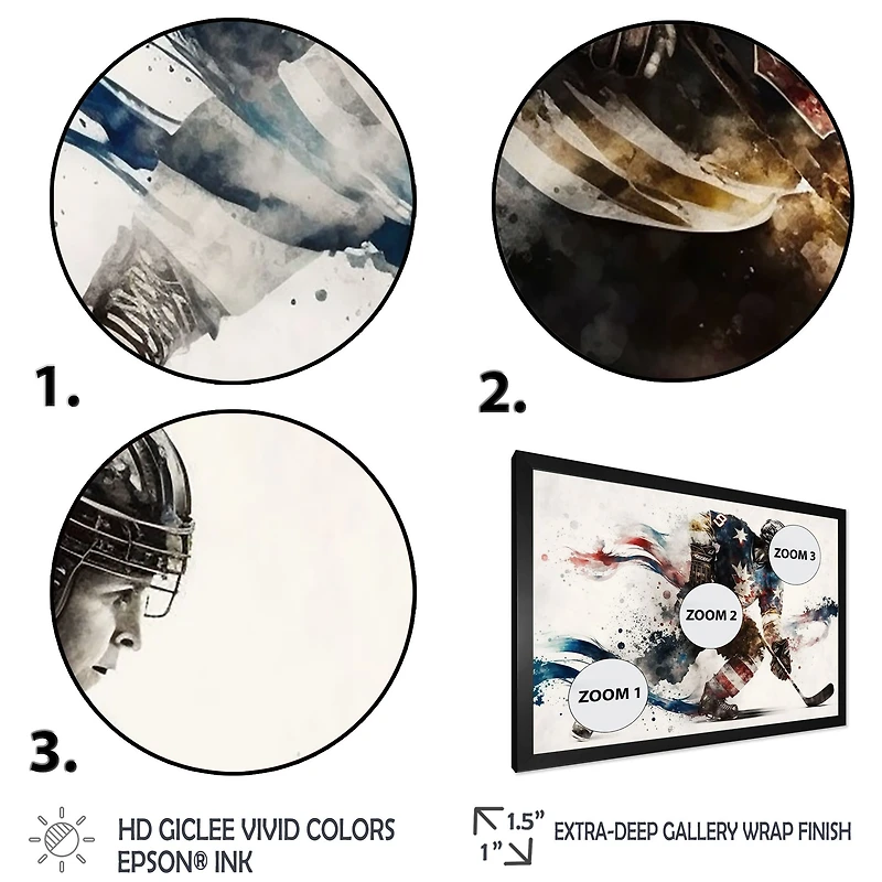 Usa Hockey Player Action VI Wall Art