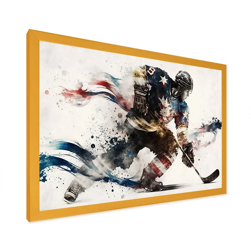 Usa Hockey Player Action VI Wall Art