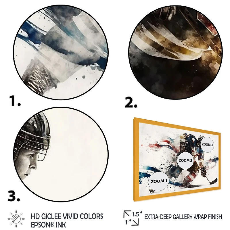 Usa Hockey Player Action VI Wall Art