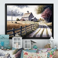 Calm Red Barn Spring VII Wall Art