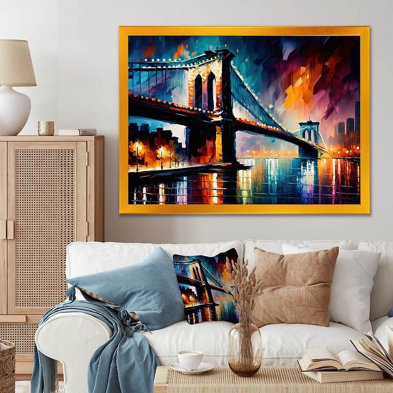 Colorful Brooklyn Bridge Wall Art