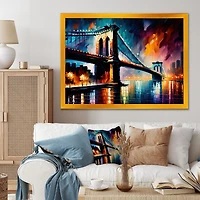 Colorful Brooklyn Bridge Wall Art