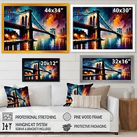 Colorful Brooklyn Bridge Wall Art