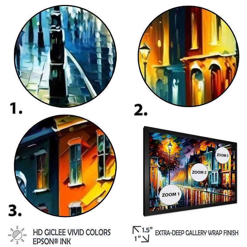 Colorful City Vibrant Radiant Wall Art