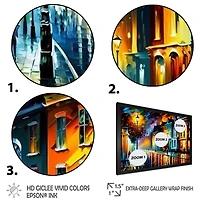 Colorful City Vibrant Radiant Wall Art