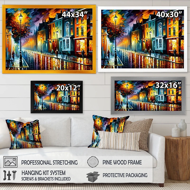 Colorful City Vibrant Radiant Wall Art
