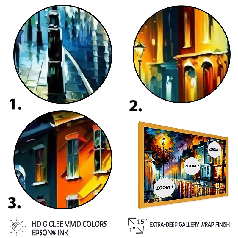 Colorful City Vibrant Radiant Wall Art