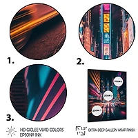 Futuristic New York City Neon Wall Art