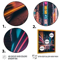 Futuristic New York City Neon Wall Art