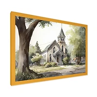 Monochome Yellow And Grey Farm Wall Art