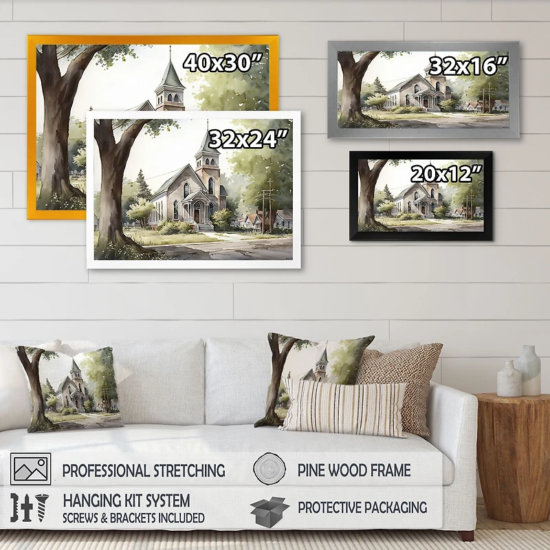 Monochome Yellow And Grey Farm Wall Art