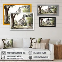 Monochome Yellow And Grey Farm Wall Art
