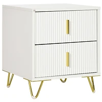 Modern Nightstand with 2 Drawers