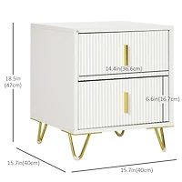 Modern Nightstand with 2 Drawers