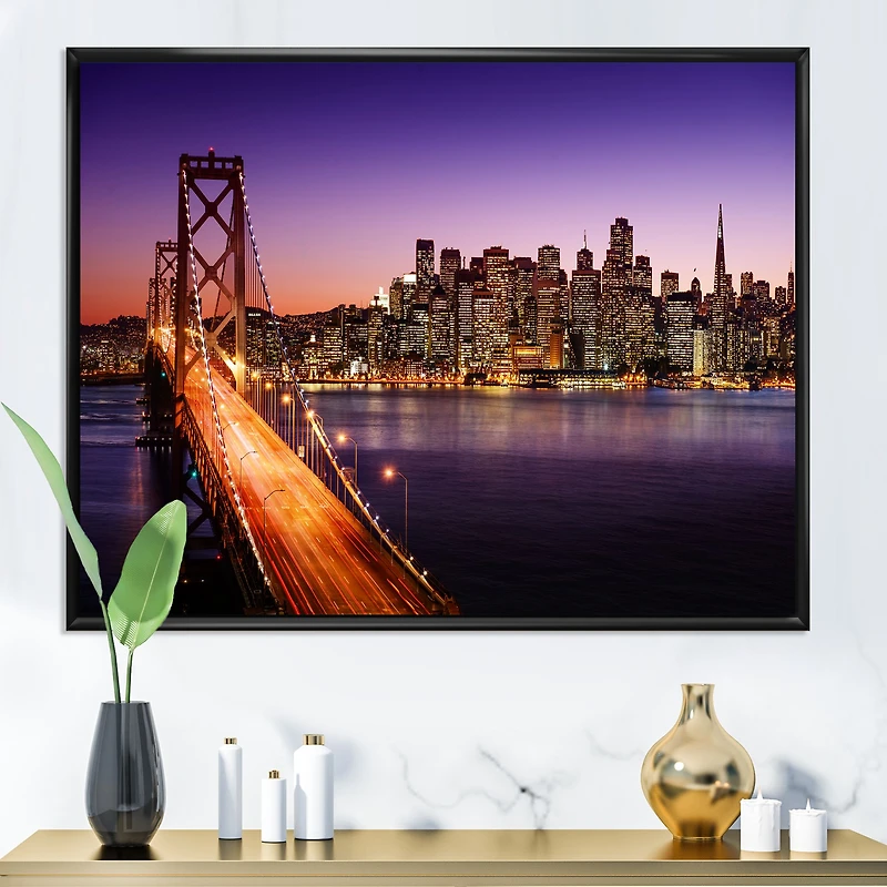 San Francisco skyline and Bay Bridge Canvas Wall Art