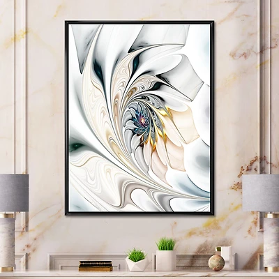 White Stained Glass  Wall Art Canvas