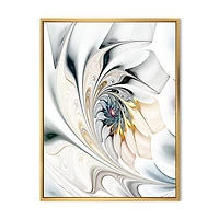White Stained Glass  Wall Art Canvas