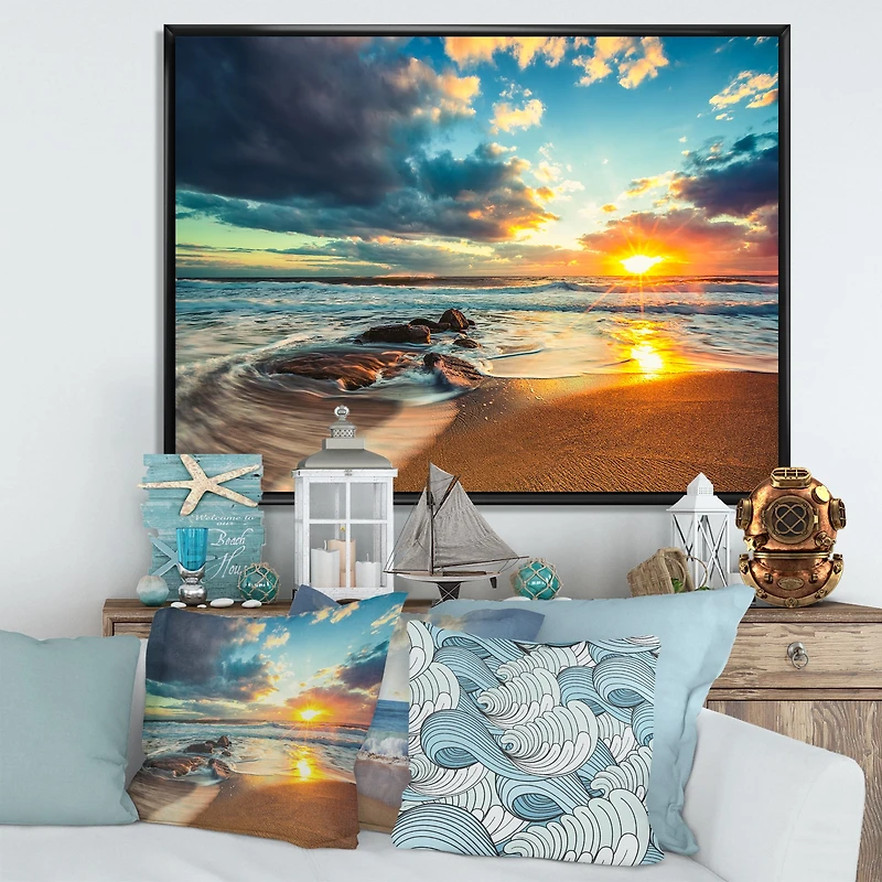 Beautiful Cloudscape over the Sea Canvas Art Print