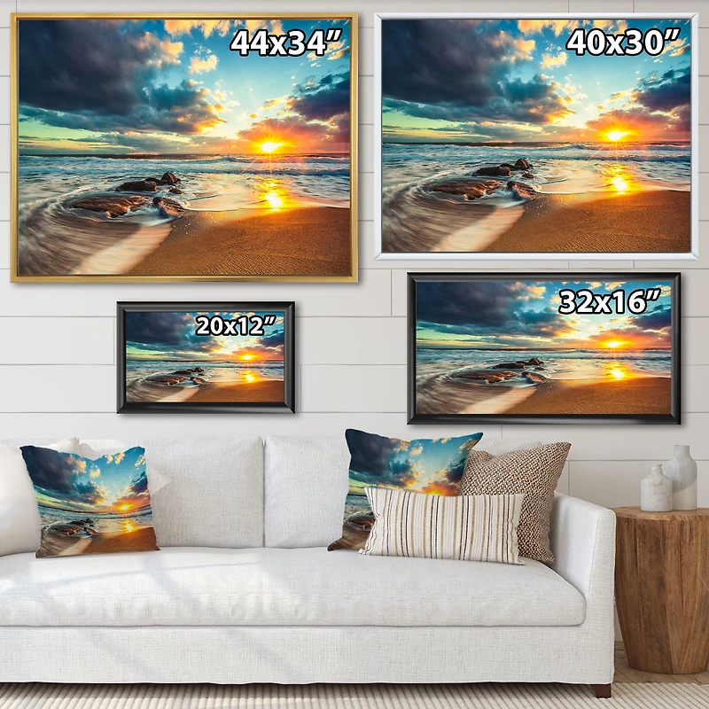 Beautiful Cloudscape over the Sea Canvas Art Print