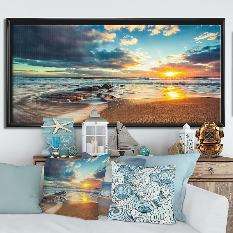 Beautiful Cloudscape over the Sea Canvas Art Print