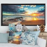 Beautiful Cloudscape over the Sea Canvas Art Print