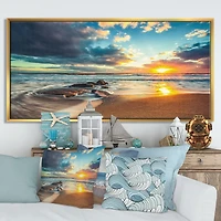 Beautiful Cloudscape over the Sea Canvas Art Print