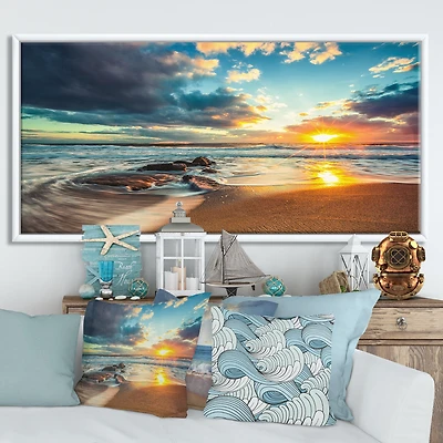 Beautiful Cloudscape over the Sea Canvas Art Print