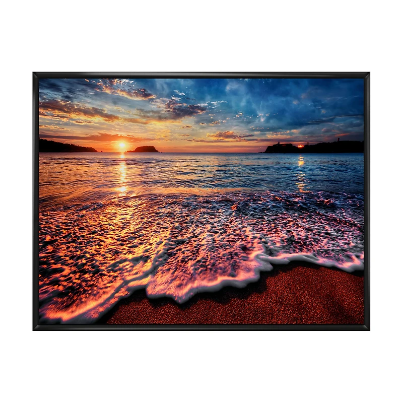 Peaceful Evening Beach View  Canvas Art Print