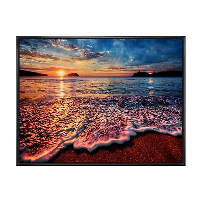 Peaceful Evening Beach View  Canvas Art Print