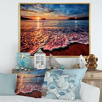 Peaceful Evening Beach View  Canvas Art Print